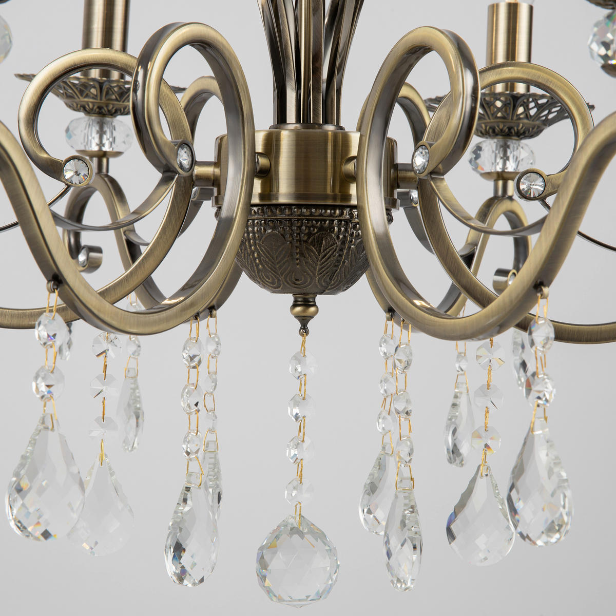 KRONLEUCHTER 63/56/63 cm   - Messingfarben, Trend, Glas/Metall (63/56/63cm) - MAYTONI