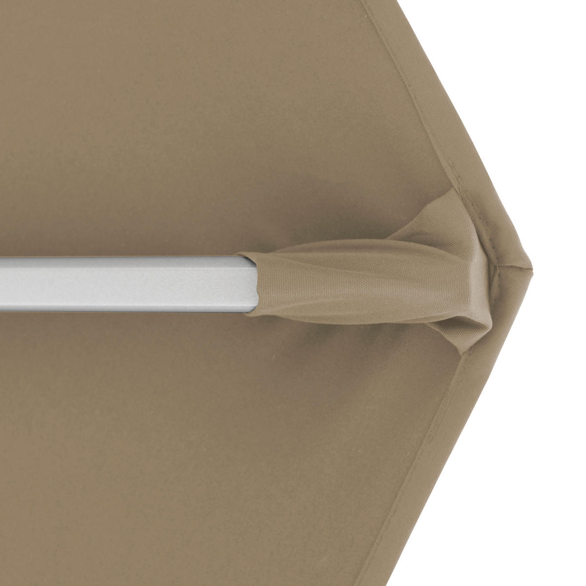 AMPELSCHIRM 370 cm Greige  - Greige/Silberfarben, Basics, Textil/Metall (370cm) - Doppler