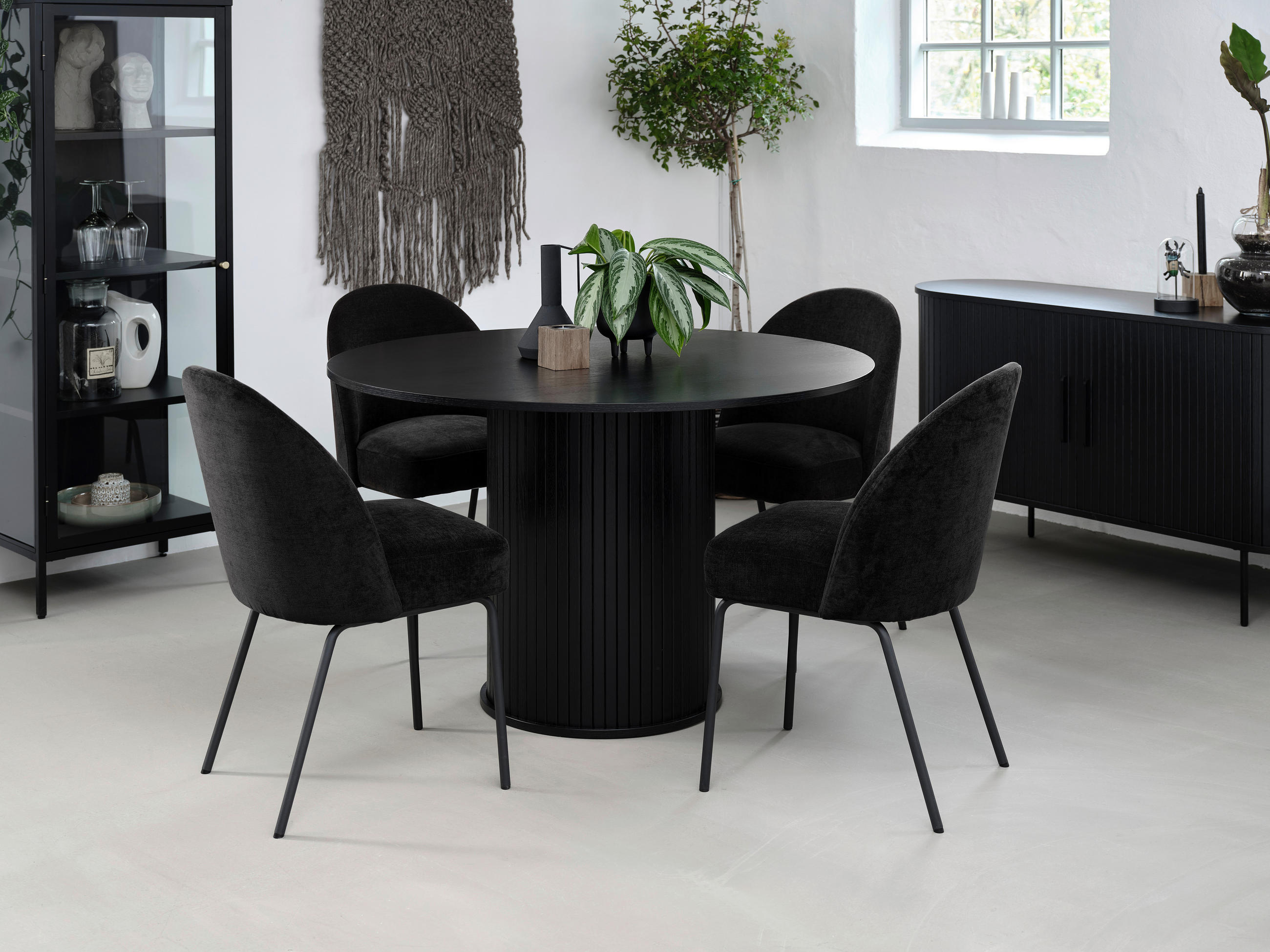 ESSTISCH in Holzwerkstoff 120/120/75 cm  - Eichefarben/Schwarz, Trend, Holzwerkstoff (120/120/75cm) - home24