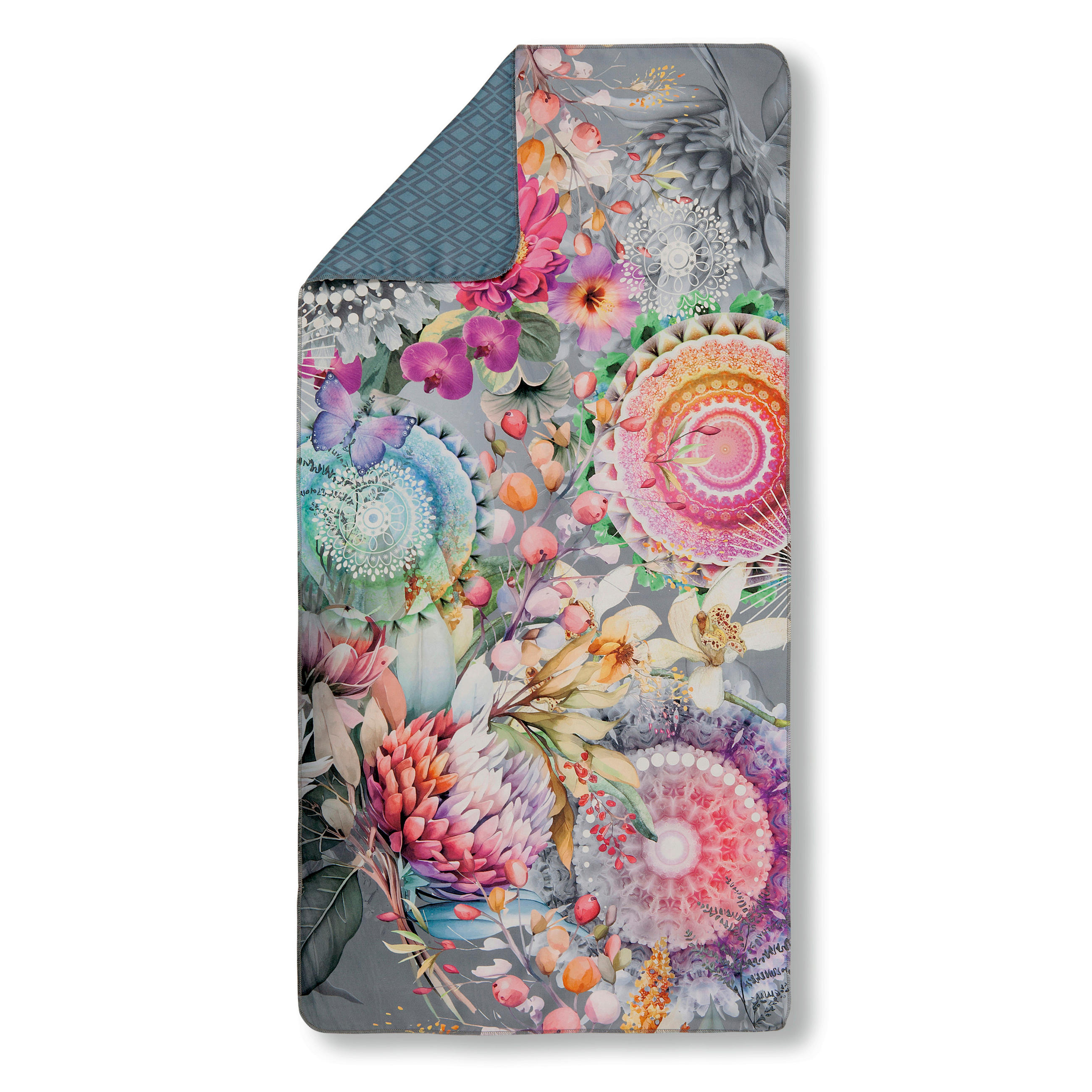 SPORTHANDTUCH 50/100 cm HIP Grau, Multicolor  - Multicolor/Grau, Design, Textil (50/100cm)