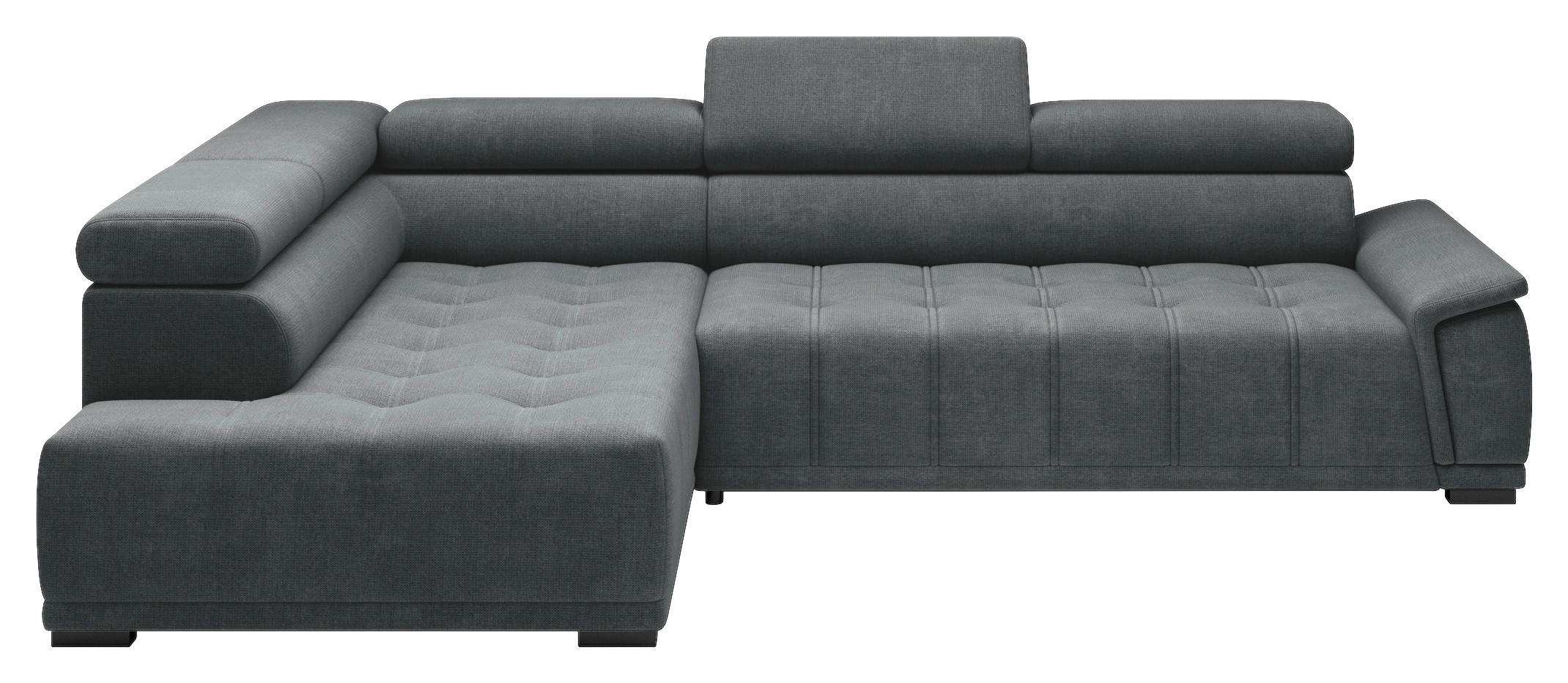 HÖRNSOFFA i chenille, vävt tyg antracit  - svart/antracit, Modern, textil/plast (206/283cm) - MID.YOU