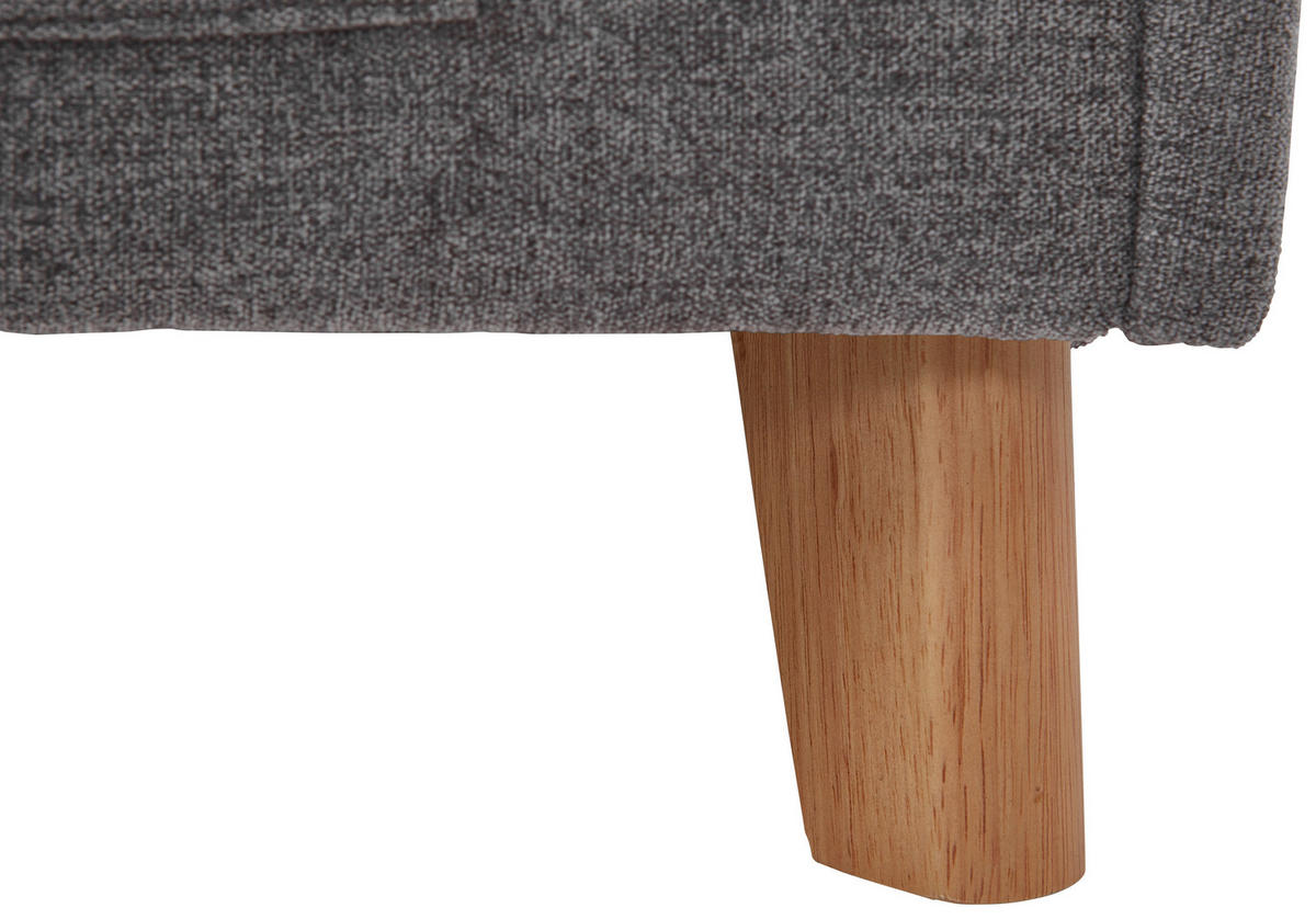 POLSTERBETT 90/200 cm  in Grau  - Eichefarben/Birkefarben, Konventionell, Holz/Textil (90/200cm) - home24