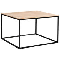 COUCHTISCH in Holz 65/65/41,5 cm  - Eiche Bianco/Schwarz, Design, Holz/Metall (65/65/41,5cm) - Johann Jakob