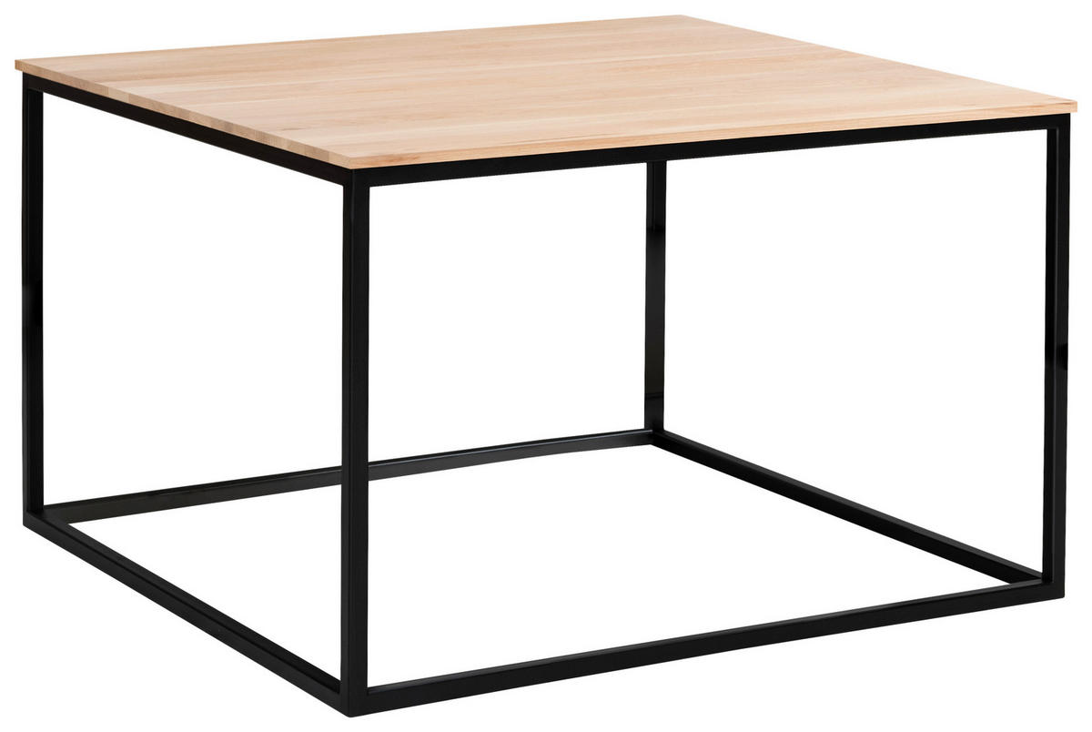 COUCHTISCH in Holz 65/65/41,5 cm  - Eiche Bianco/Schwarz, Design, Holz/Metall (65/65/41,5cm) - Johann Jakob