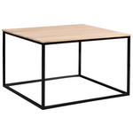 COUCHTISCH in Holz 65/65/41,5 cm  - Eiche Bianco/Schwarz, Design, Holz/Metall (65/65/41,5cm) - Johann Jakob