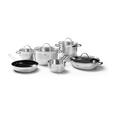 KOCHTOPFSET 6-teilig  - Klar/Edelstahlfarben, Basics, Glas/Metall - Homeware Profession.