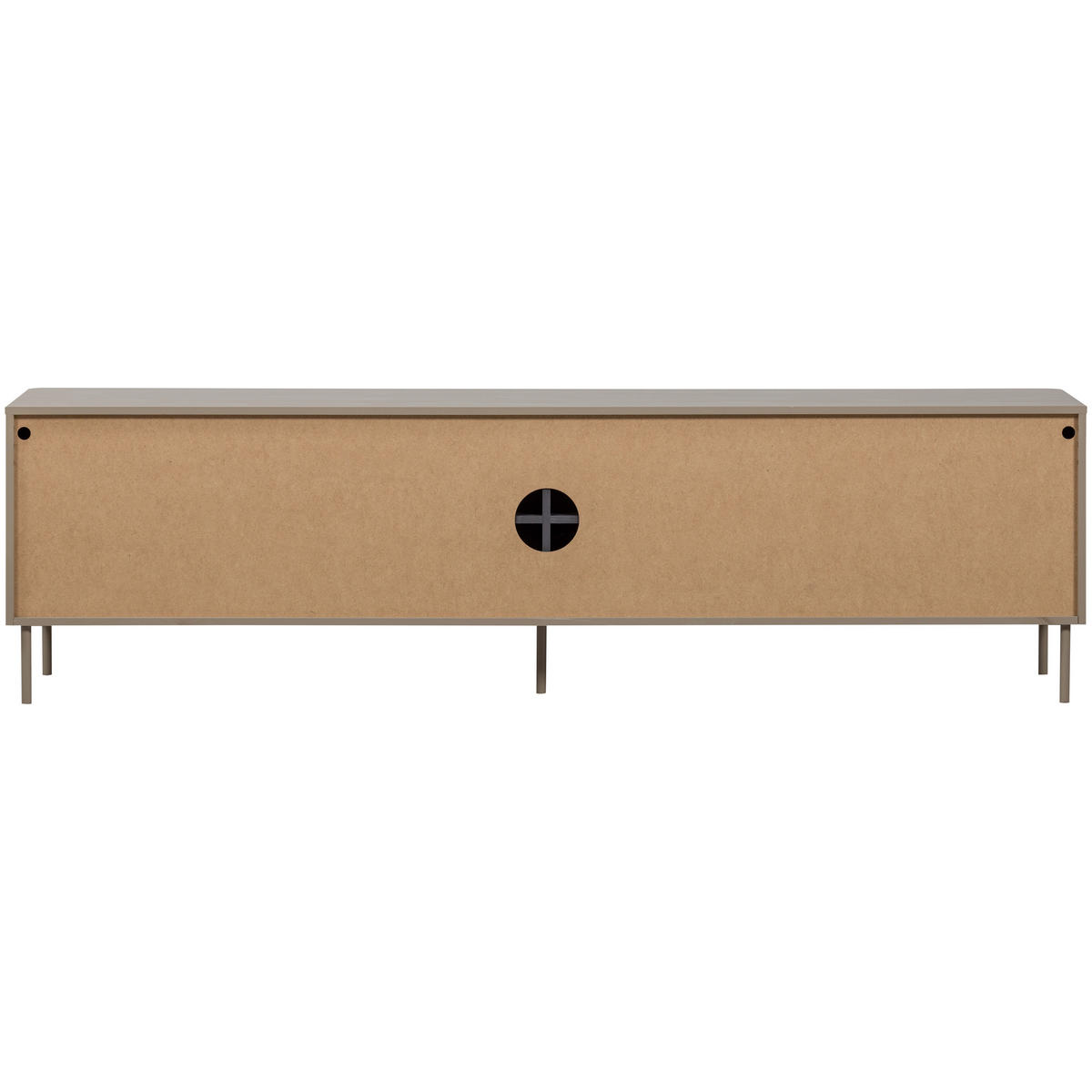 LOWBOARD Gunnar 200/56/44 cm  stehend, hängend  - Schlammfarben/Schwarz, Design, Holz/Metall (200/56/44cm) - Livetastic