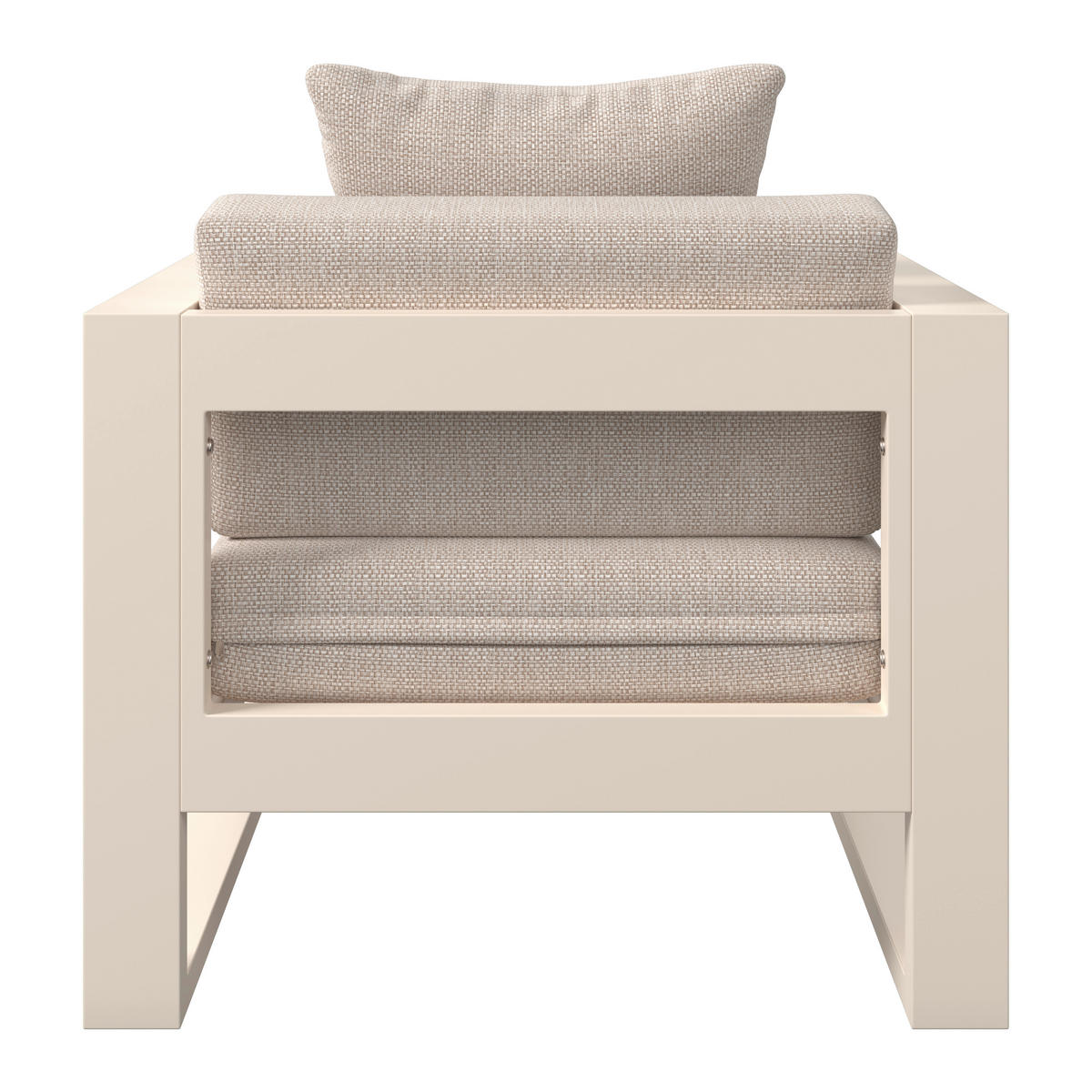 LOUNGESESSEL  - Beige, Design, Textil/Metall (76/60/90cm) - Amatio