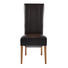 STUHL Lederlook Eiche massiv Braun, Eichefarben - Eichefarben/Braun, KONVENTIONELL, Holz/Textil (49/105/64cm) - Celina Home