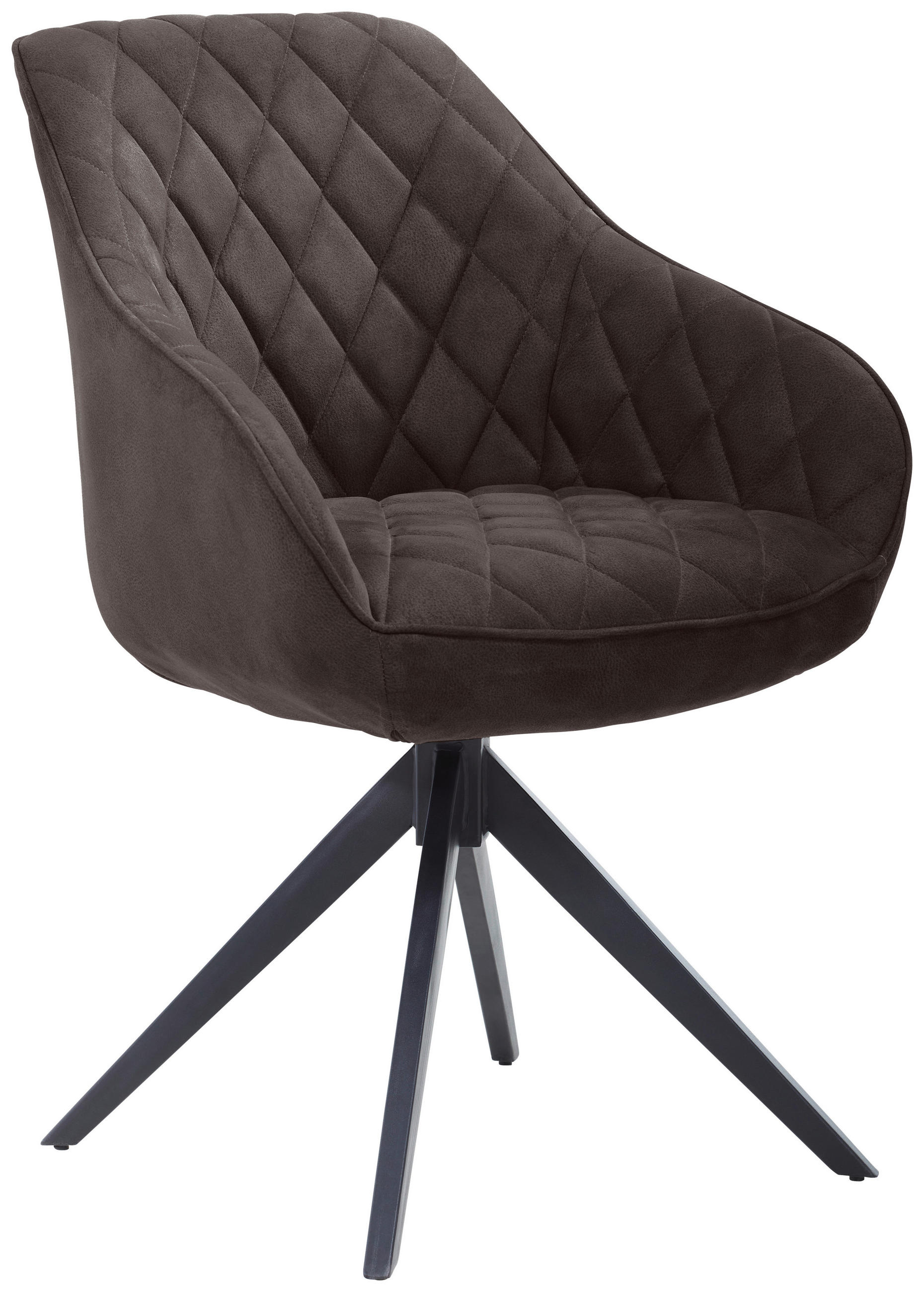 ARMLEHNSTUHL  in Eisen Webstoff  - Dunkelgrau/Schwarz, MODERN, Textil/Metall (59/84/58.5cm) - Livetastic