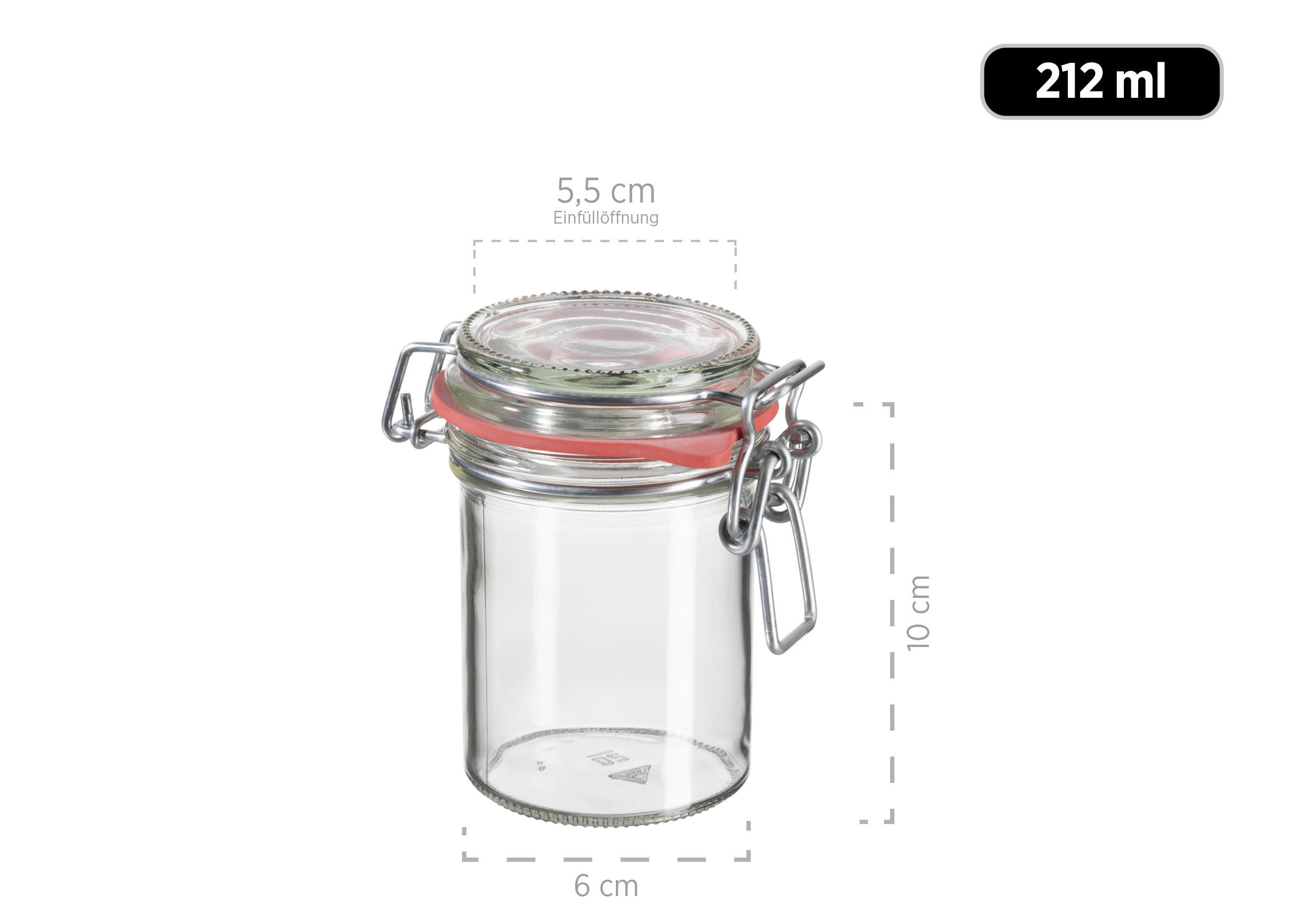 EINMACHGLAS-SET  - Transparent, Basics, Glas (6/10/6cm) - Mäser