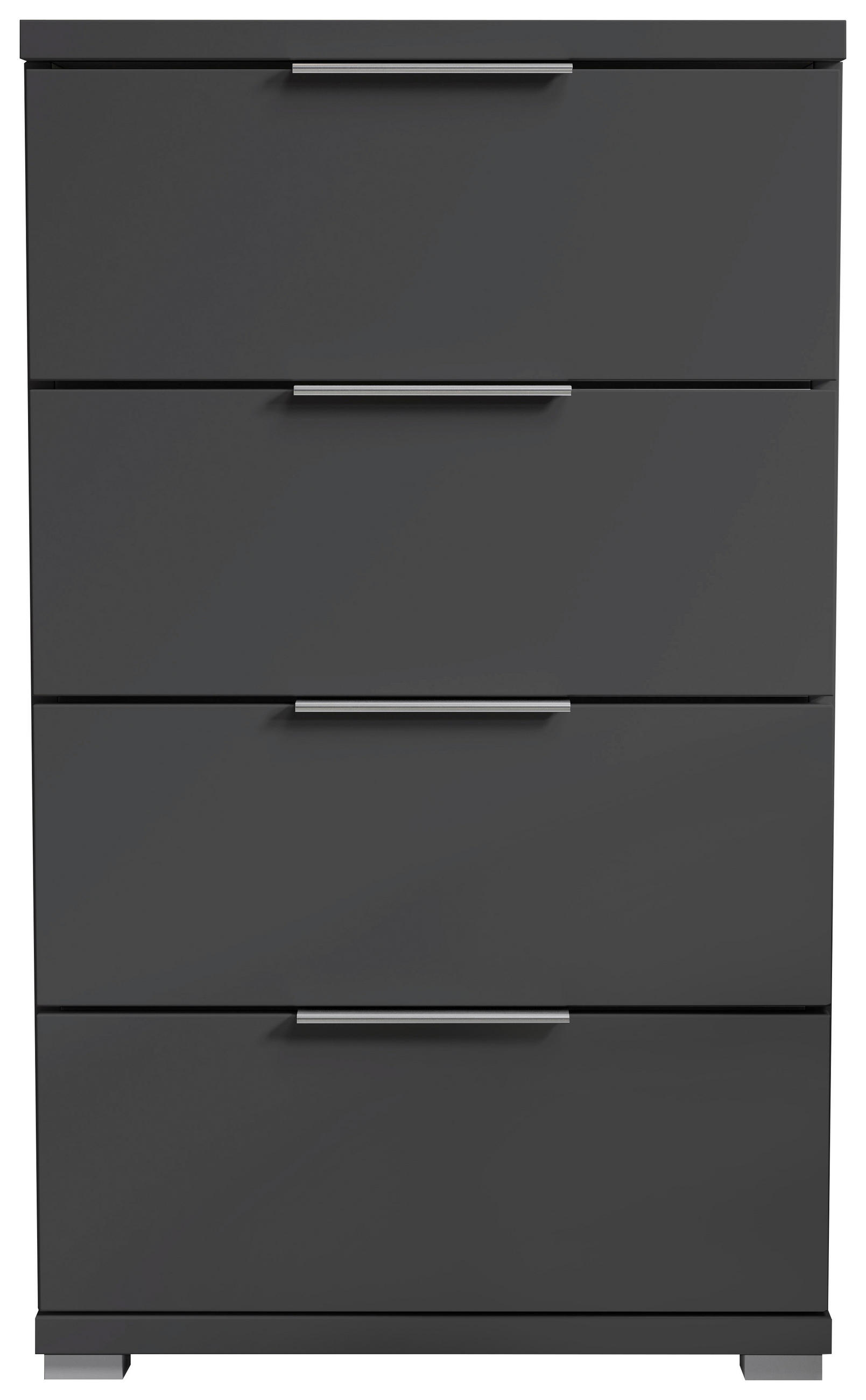 NOČNA OMARICA, barve grafita  - barve aluminija/barve grafita, Konvencionalno, umetna masa/leseni material - Boxxx
