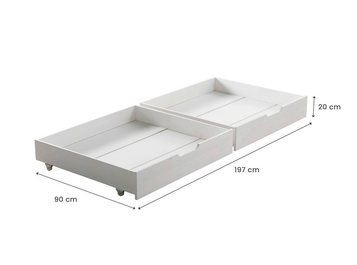 HAUSBETT 90/200 cm,  in Weiß, Altrosa  - Altrosa/Naturfarben, MODERN, Holz/Textil (90/200cm) - MID.YOU