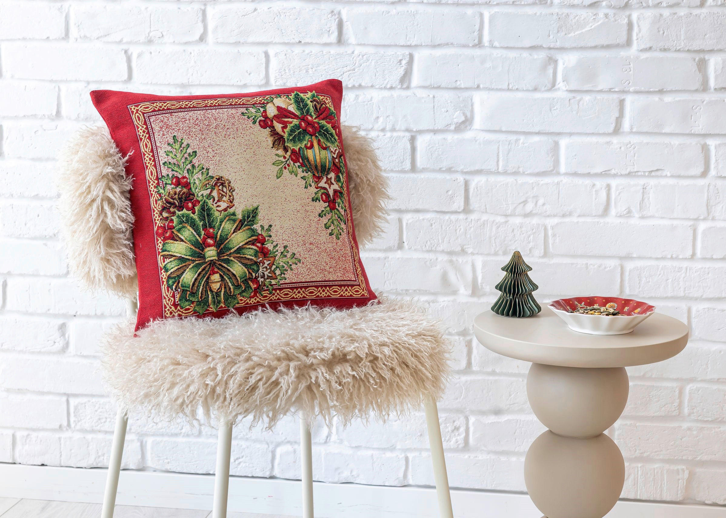 PÁRNAHUZAT  - bordó, Design, textil (45/45cm)