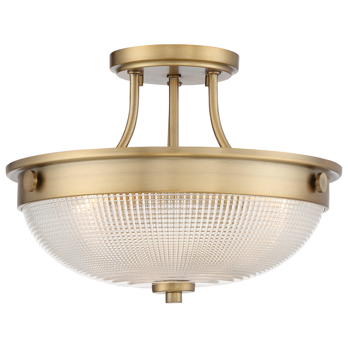 DECKENLEUCHTE  32.7/24.6 cm    - Messingfarben, LIFESTYLE, Glas/Metall (32.7/24.6cm) - Elstead Lighting
