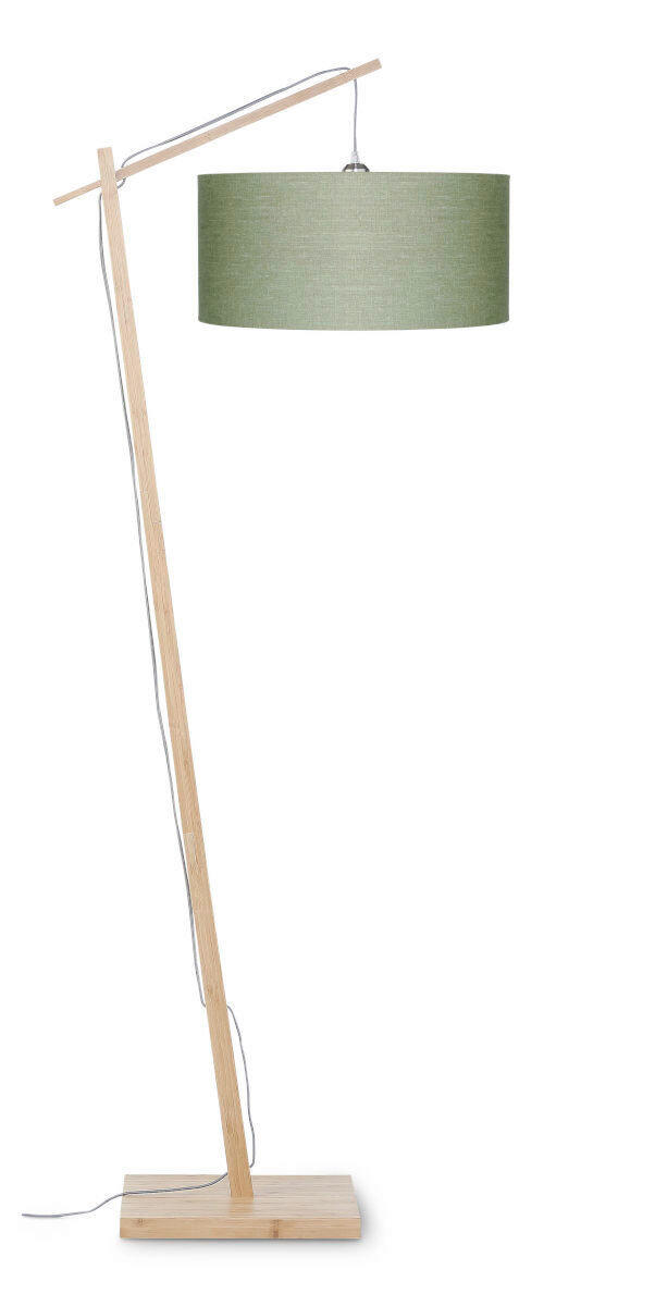 STEHLEUCHTE 70/176 cm    - Naturfarben/Grün, Design, Holz/Textil (70/176cm) - Good & Mojo