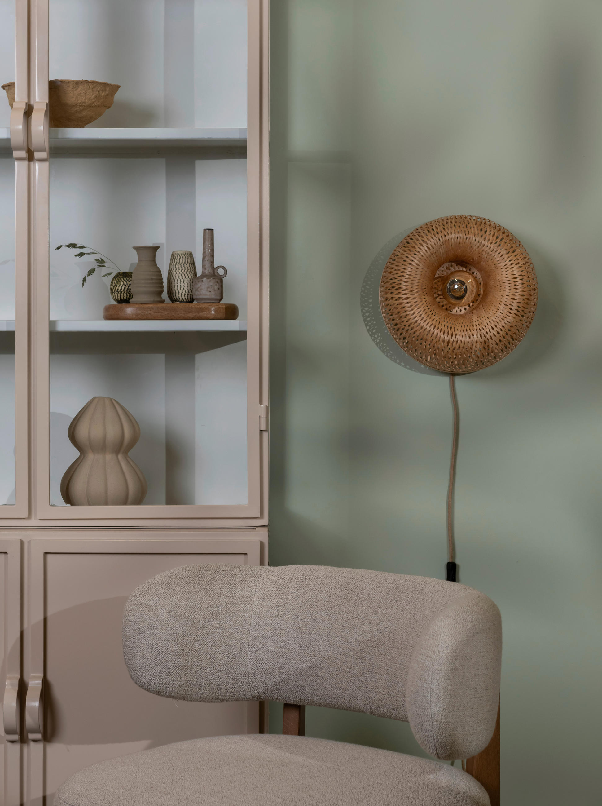 Thumbnail - Good & Mojo Wandleuchte Good & Mojo, Natur, Naturmaterialien, rund,rund, 15 cm, Lampen & Leuchten, Innenbeleuchtung, Spo...