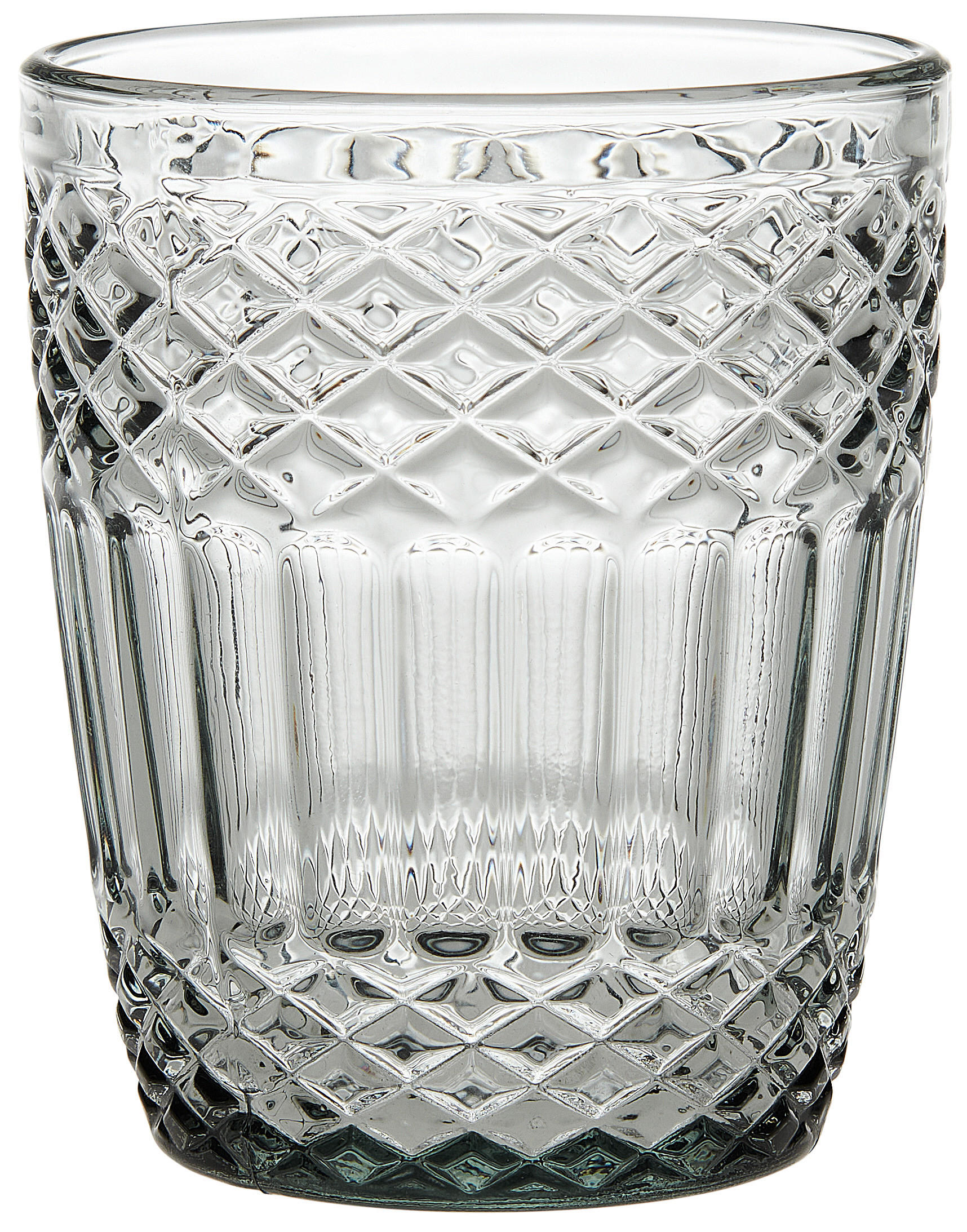 WASSERGLAS Firenze Grigio 300 ml  - Schwarz, Trend, Glas (8,2/9,9cm) - Novel