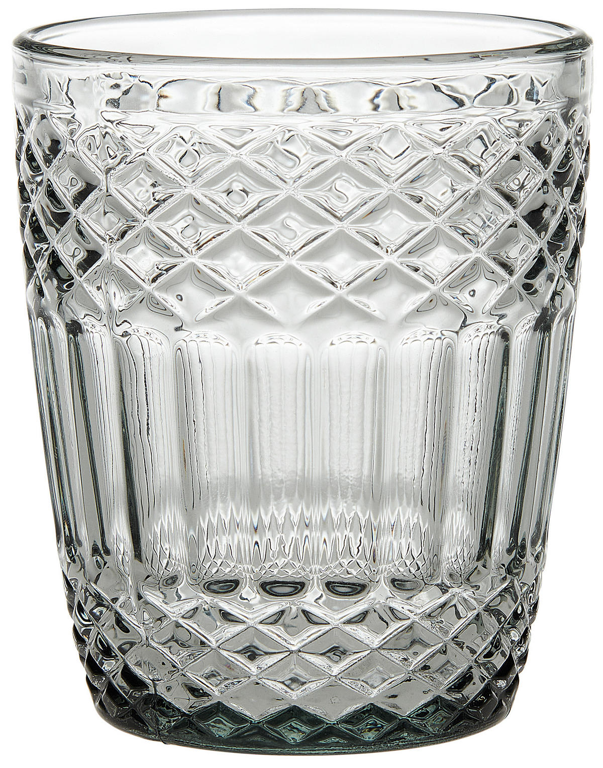 WASSERGLAS Firenze Grigio 300 ml  - Schwarz, Trend, Glas (8,2/9,9cm) - Novel