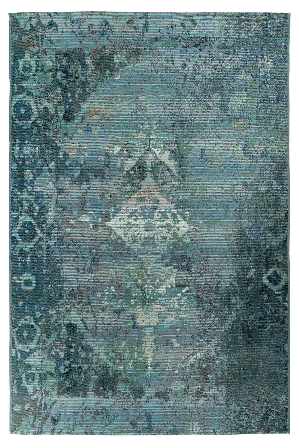 OUTDOORTEPPICH 80/150 cm My Gobelina Weiß, Hellblau  - Weiß/Hellblau, Design, Textil (80/150cm) - Obsession