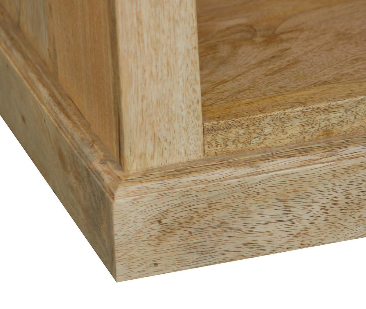 REGAL Mangoholz massiv Naturfarben, Hellbraun  - Hellbraun/Naturfarben, ROMANTIK / LANDHAUS, Holz (140/200/40cm) - MID.YOU