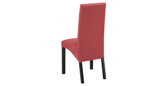 STUHL Lederlook Rot, Buche Kolonial - Rot/Buche Kolonial, KONVENTIONELL, Holz/Textil (47/102/57cm) - Carryhome