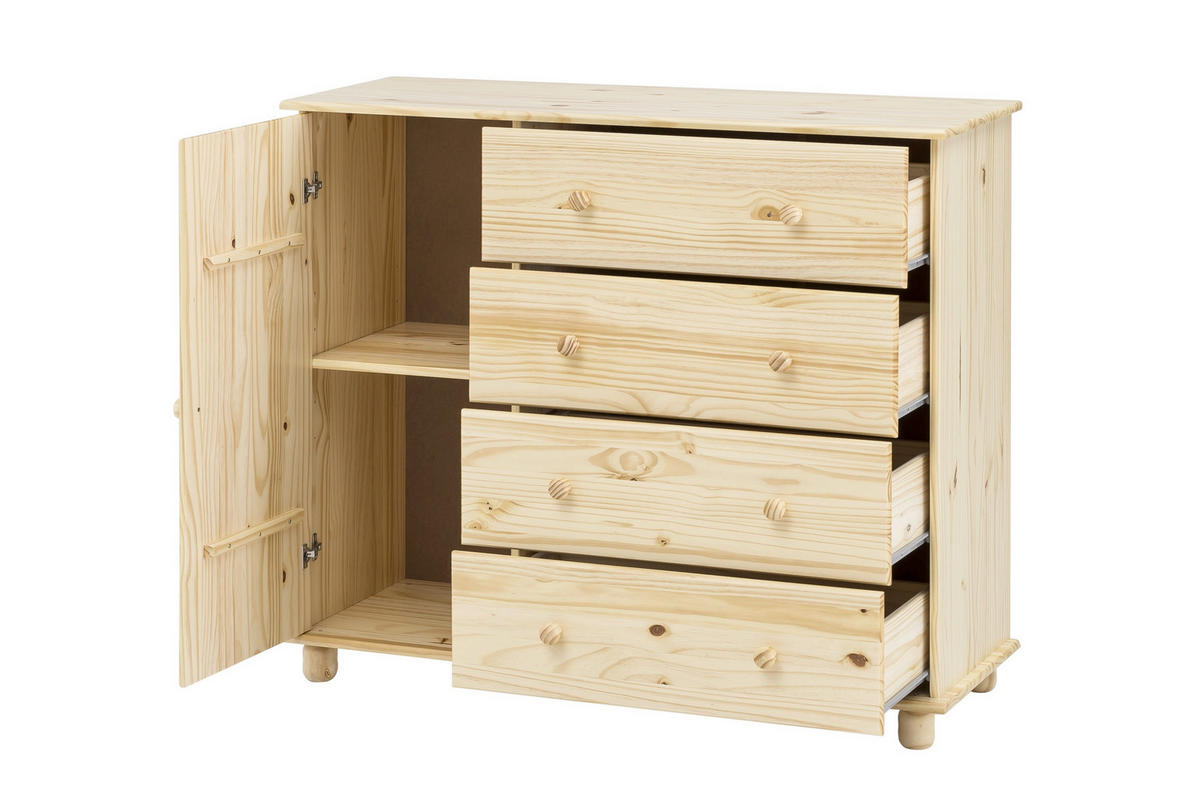 KOMMODE  in 121/102/43 cm  - Naturfarben, Natur, Holz (121/102/43cm) - Livetastic
