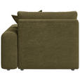 BIGSOFA Cord Olivgrün  - Schwarz/Olivgrün, MODERN, Kunststoff/Textil (117/93/190cm) - Carryhome