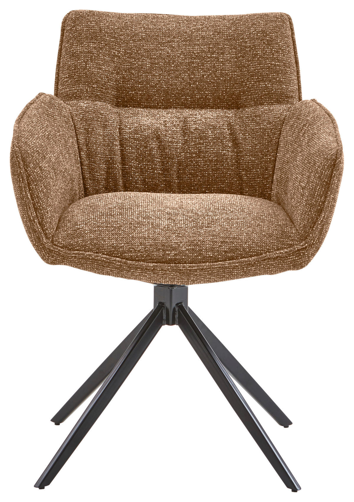 ARMLEHNSTUHL  in Eisen Webstoff  - Schwarz/Kupferfarben, Design, Textil/Metall (60/83,5/65cm) - Valdera