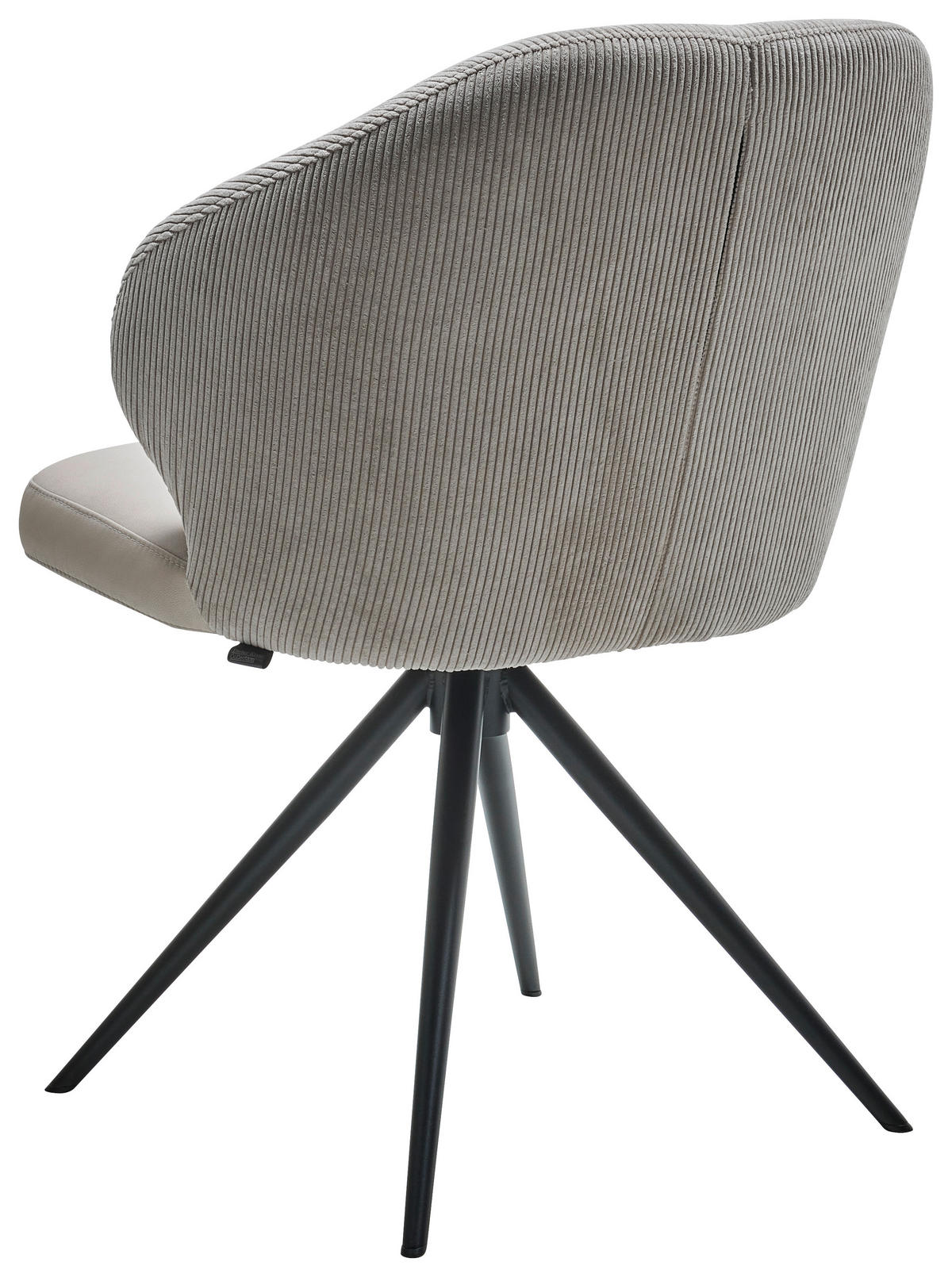 STUHL  in Cord, Lederlook  - Beige/Creme, Design, Textil/Metall (61/84/61cm) - Dieter Knoll