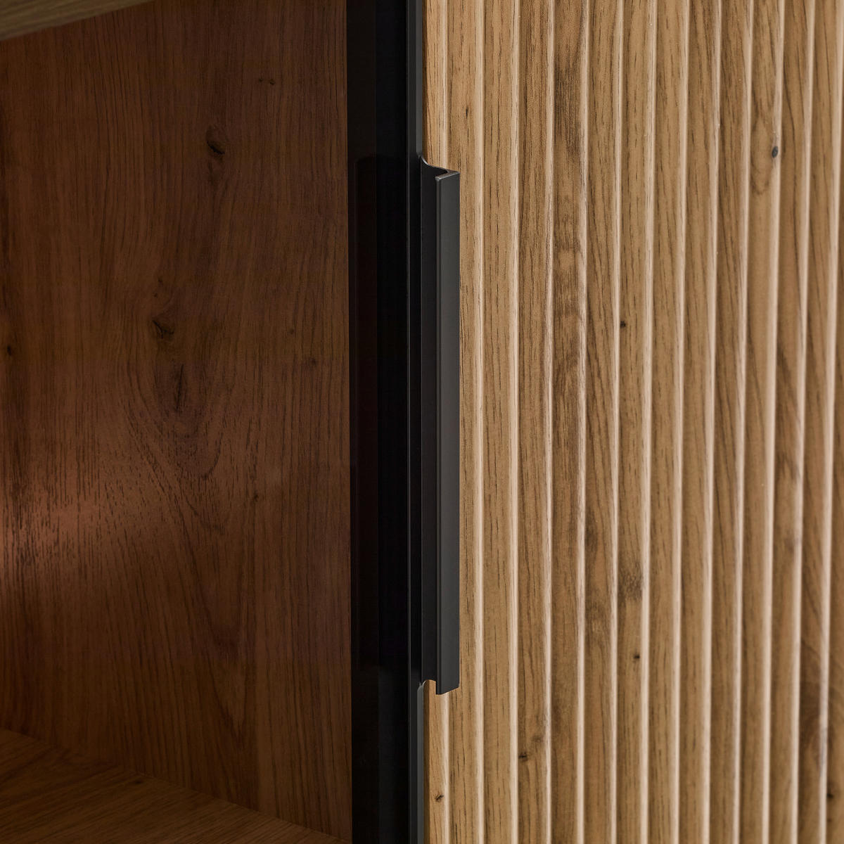 HIGHBOARD  89/128/40 cm  - Schwarz/Eiche Artisan, Design, Glas/Holzwerkstoff (89/128/40cm) - MID.YOU