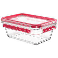 FRISCHHALTEDOSE CLIP & CLOSE GLAS 0,85 L  - Rot, Basics, Glas/Kunststoff (19,7/13,6/8cm) - Emsa