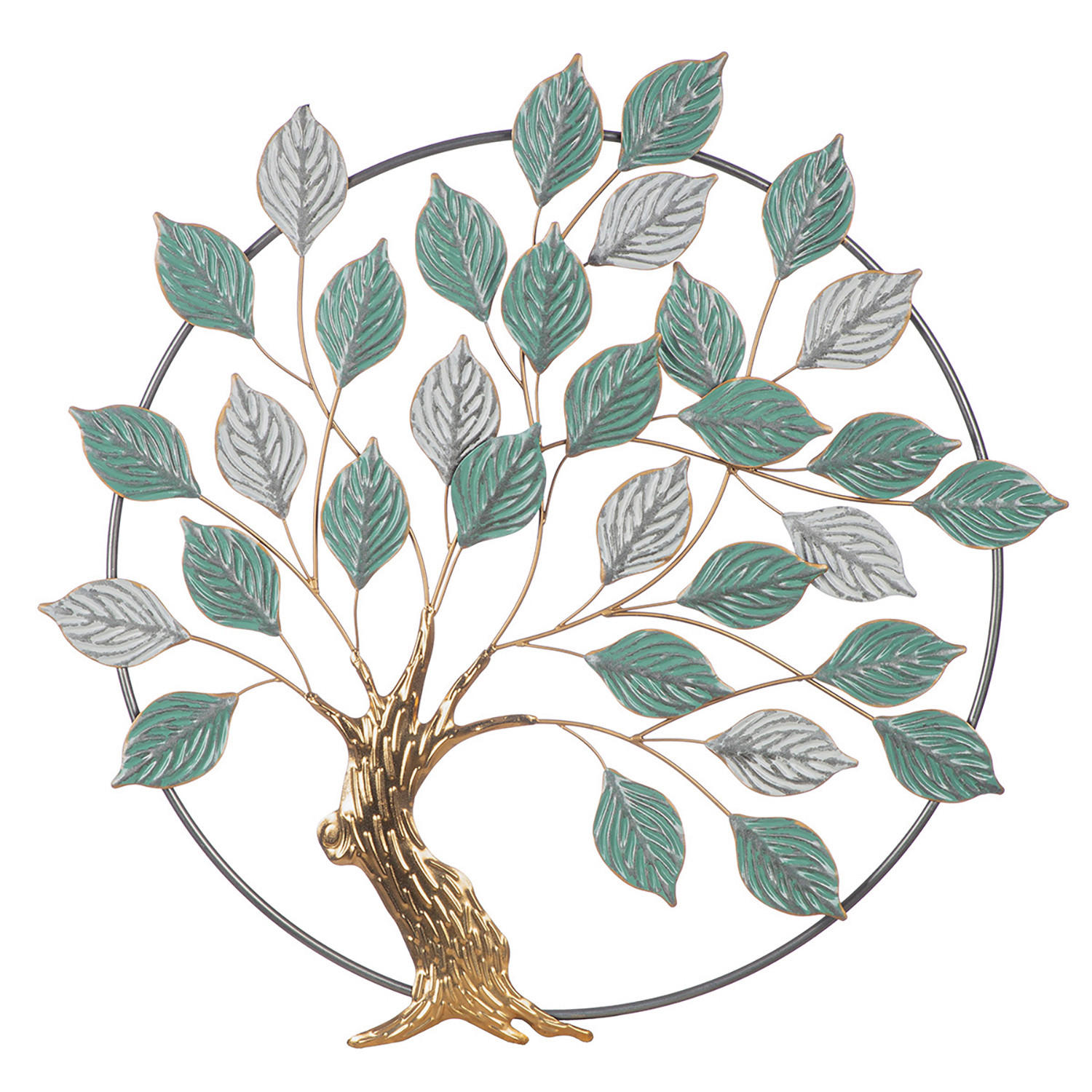 METALLBILD Bäume  - Goldfarben/Weiß, LIFESTYLE, Metall (72/70/4,5cm)