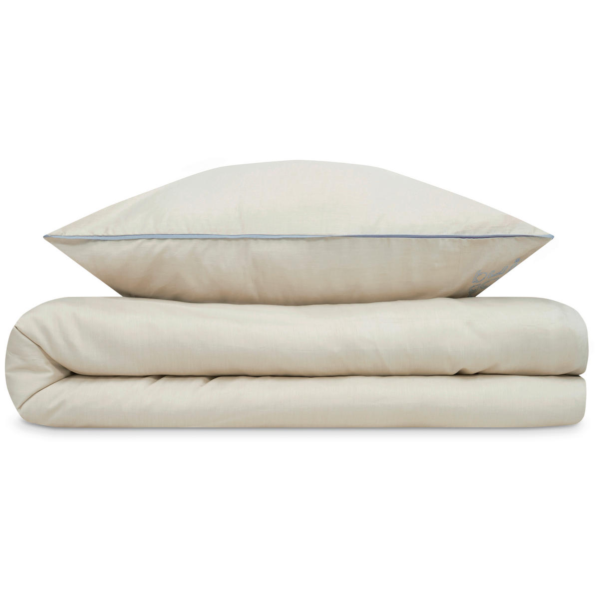 BETTWÄSCHE Makosatin 155/220 cm  - Creme, Basics, Textil (155/220cm) - Bugatti