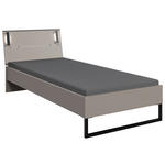 BETT 90/200 cm  in Graphitfarben, Sahara  - Schwarz/Graphitfarben, Design, Holzwerkstoff/Metall (90/200cm) - Carryhome