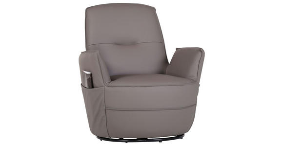 XXL-SESSEL - Dunkelbraun, Design, Leder/Metall (83/90/85cm) - Landscape