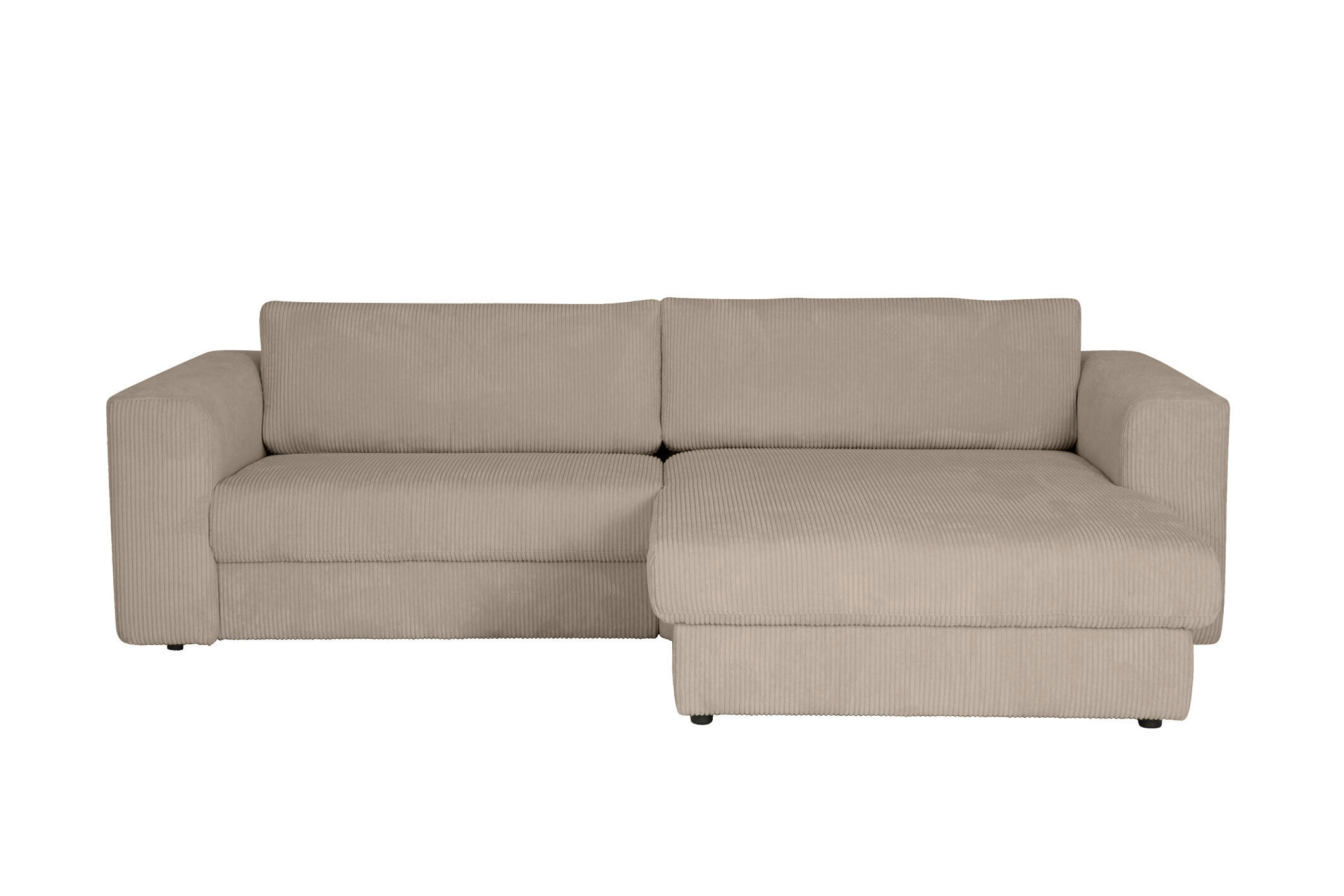 ECKSOFA JOOP Hellbraun Cord  - Hellbraun/Schwarz, KONVENTIONELL, Kunststoff/Textil (269/192cm) - Joop!