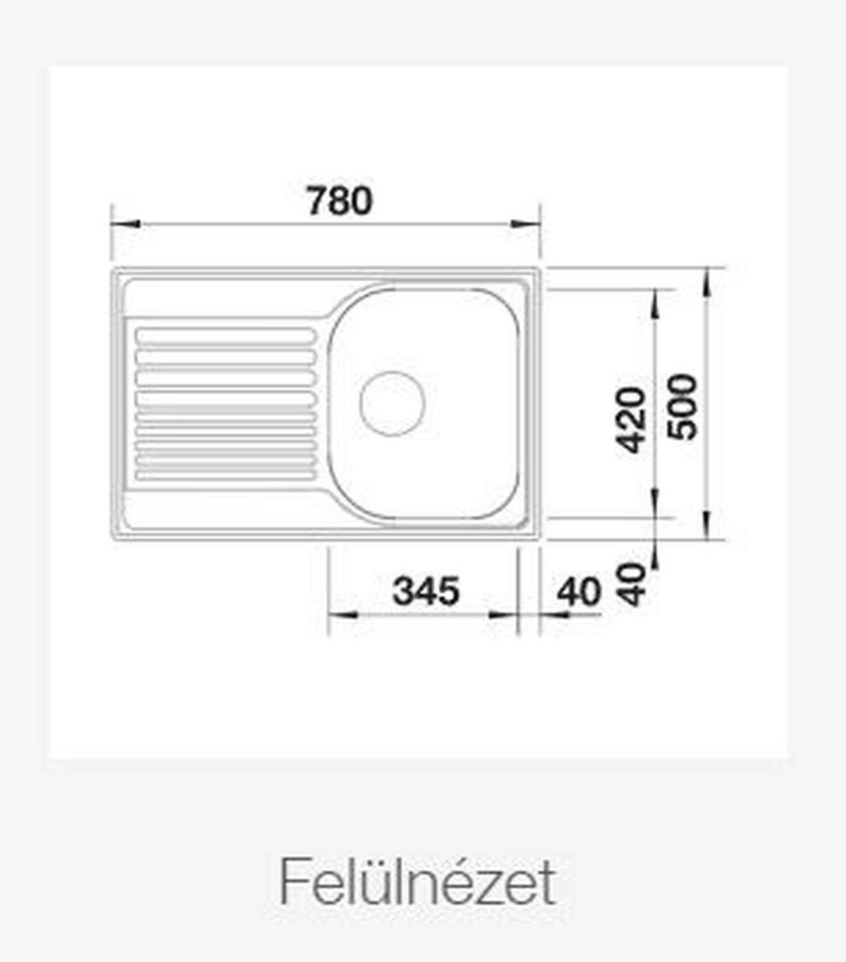 MOSOGATÓTÁLCA - nemesacél, Basics, fém (78/50cm) - Blanco