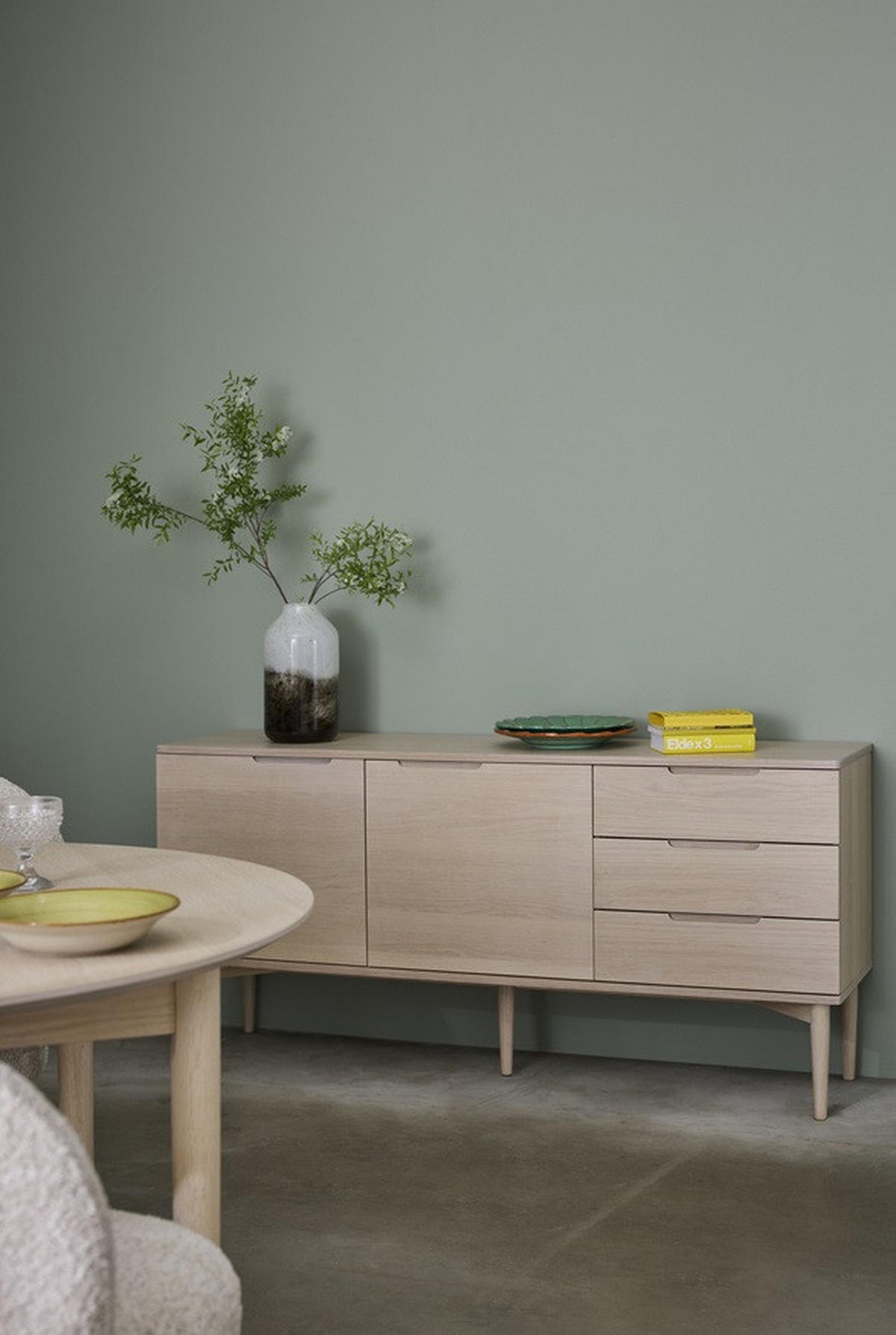 SIDEBOARD 161/76/41 cm  - vit/ekfärgad, Design, metall/trä (161/76/41cm) - Best Price