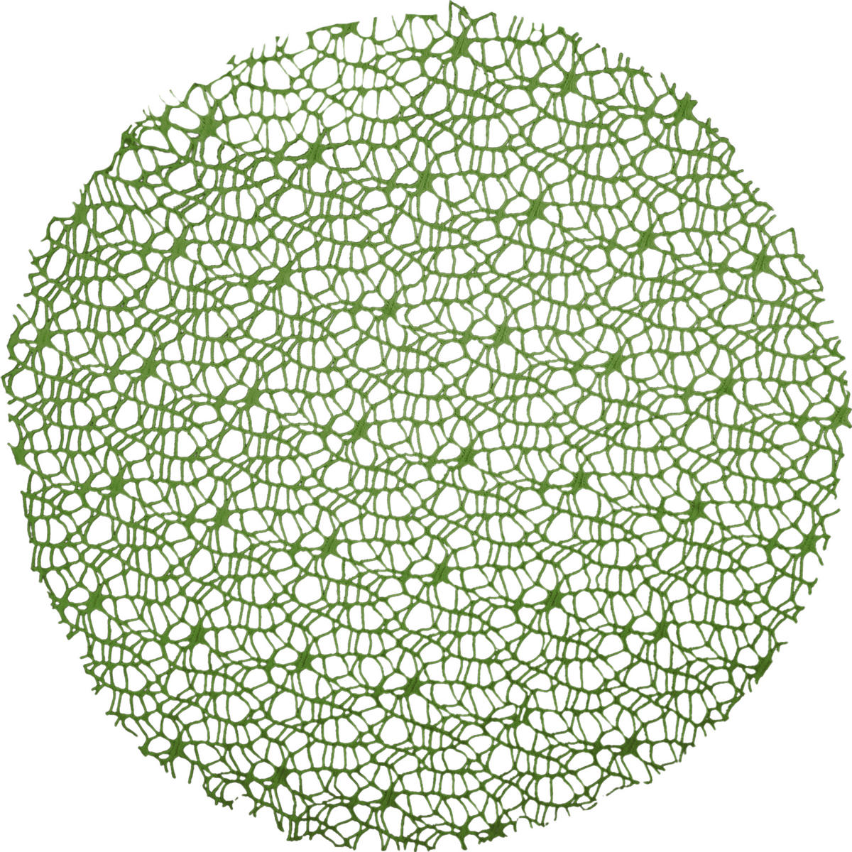 TALLRIKSUNDERLÄGG textil nätklädsel grön 40 cm  - grön, Trend, textil (40cm) - Ambia Home