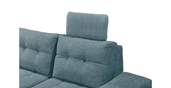 WOHNLANDSCHAFT Blau Webstoff  - Blau/Schwarz, KONVENTIONELL, Kunststoff/Textil (218/324/170cm) - Carryhome