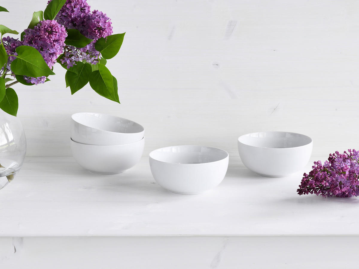 SCHÜSSELSET Allround 4-teilig  - Weiß, Design, Keramik - Creatable