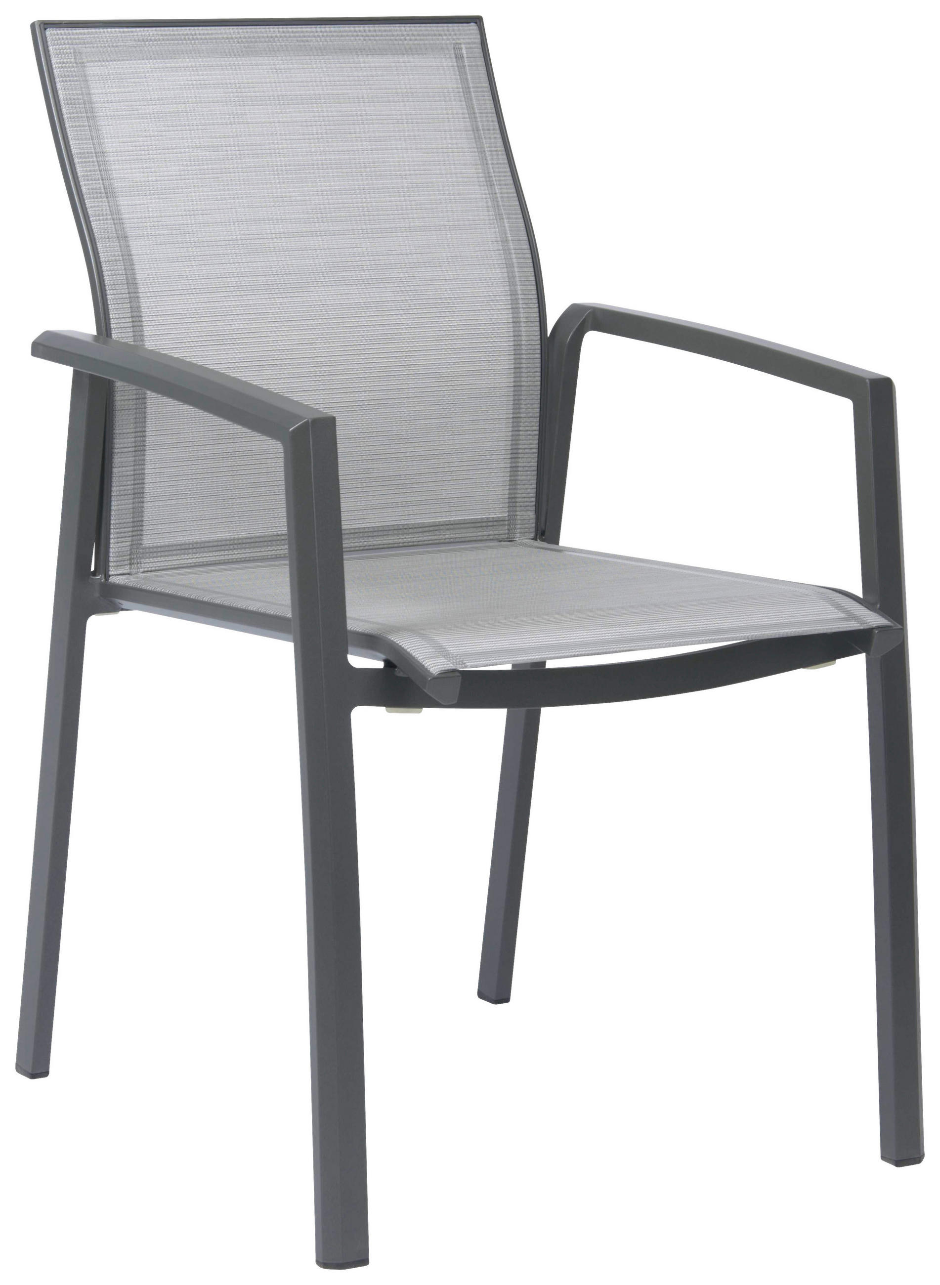 STAPELSESSEL Aluminium Anthrazit, Silberfarben  - Anthrazit/Silberfarben, Design, Textil/Metall (58/90/61cm) - Stern