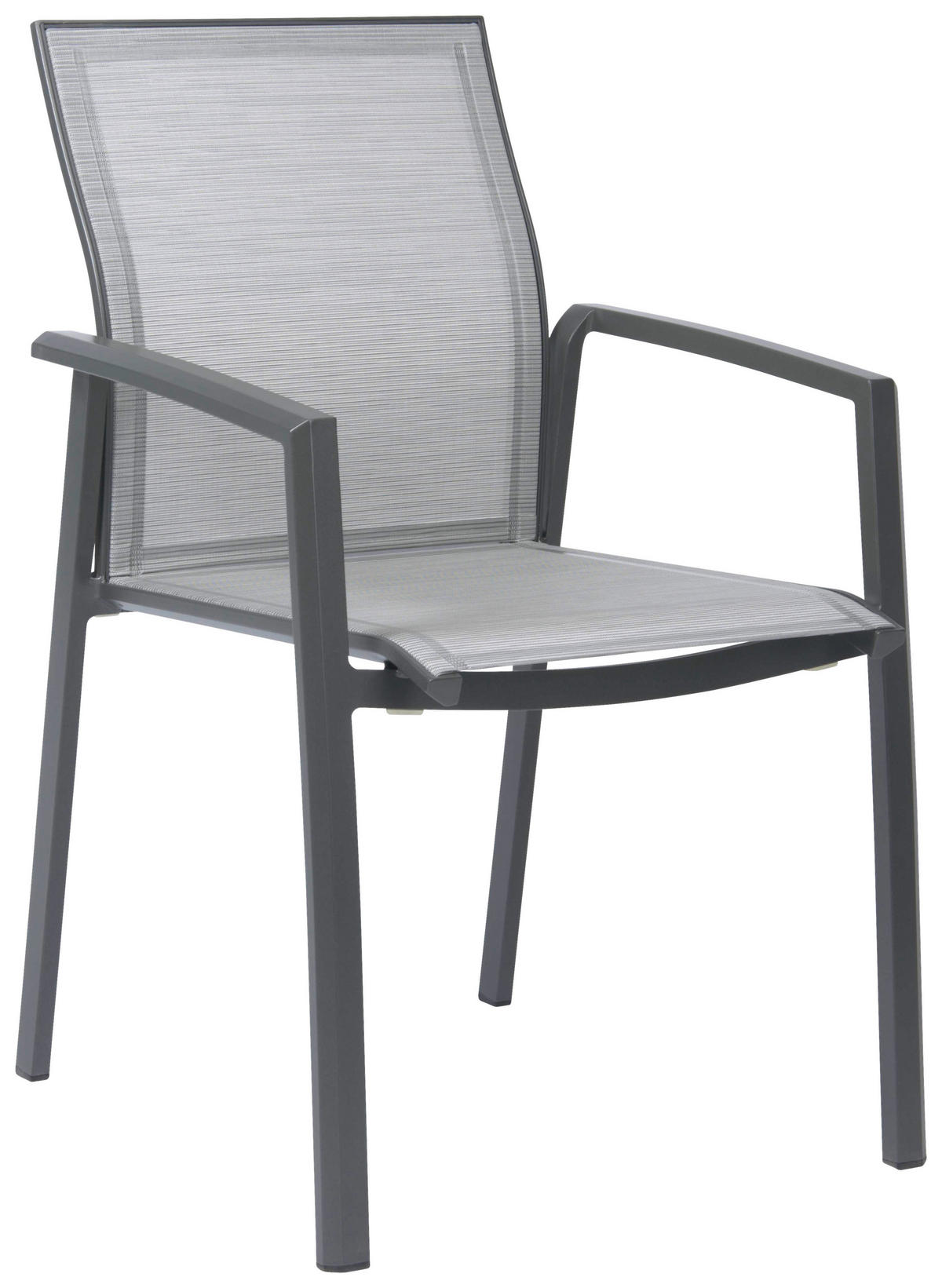 STAPELSESSEL Aluminium Anthrazit, Silberfarben  - Anthrazit/Silberfarben, Design, Textil/Metall (58/90/61cm) - Stern