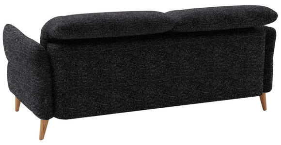 2-SITZER-SOFA in Webstoff Schwarz - Eiche Bianco/Schwarz, Design, Holz/Textil (192-220/85-106/98-112cm) - Dieter Knoll