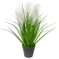 TRAVA DEKORATIVNA  - bijela/zelena, Basics, metal/plastika (36cm) - Ambia Home