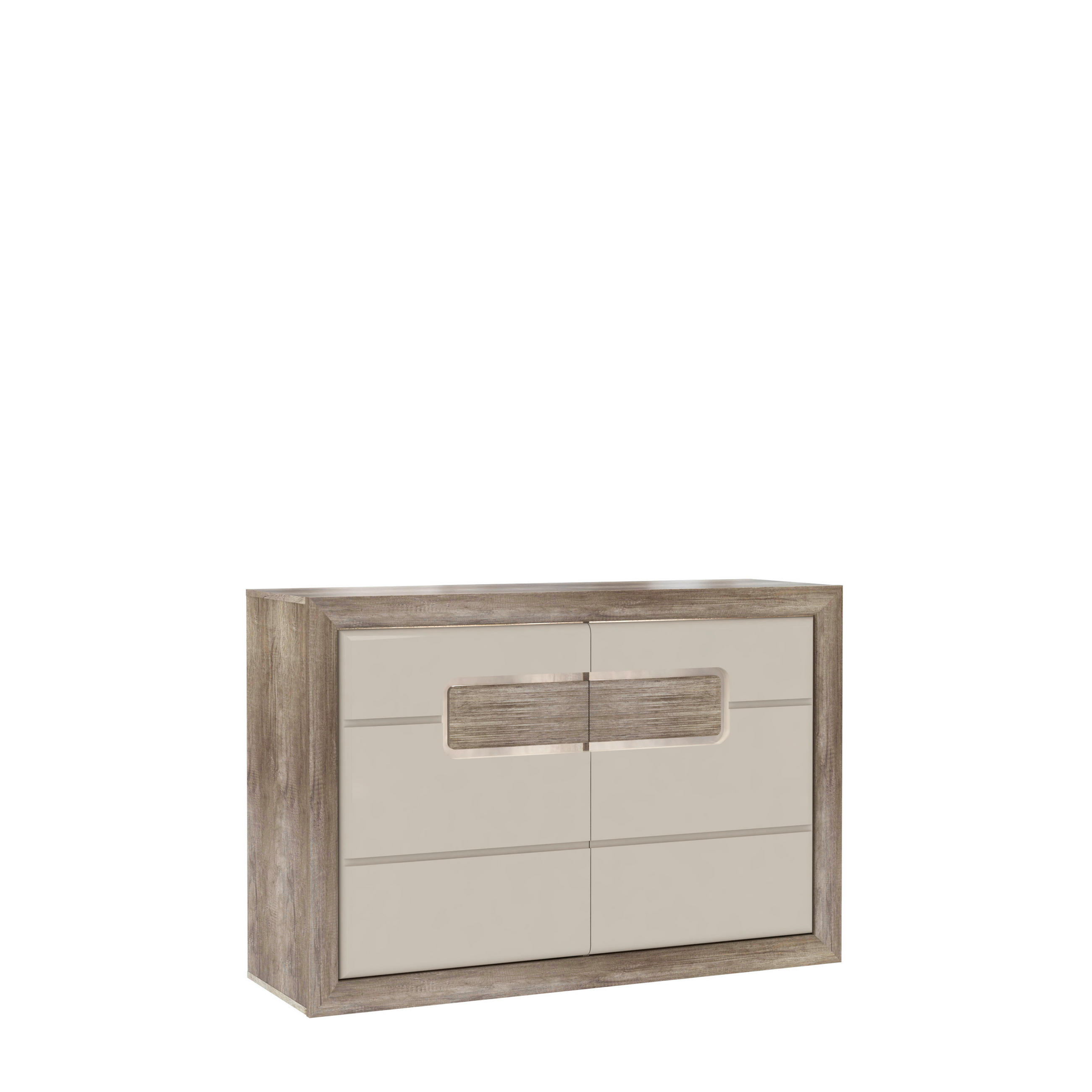 COMODĂ 133,8/91,4/43,5 cm  - nămol/bej, Basics, plastic/material pe bază de lemn (133,8/91,4/43,5cm) - Hom`in