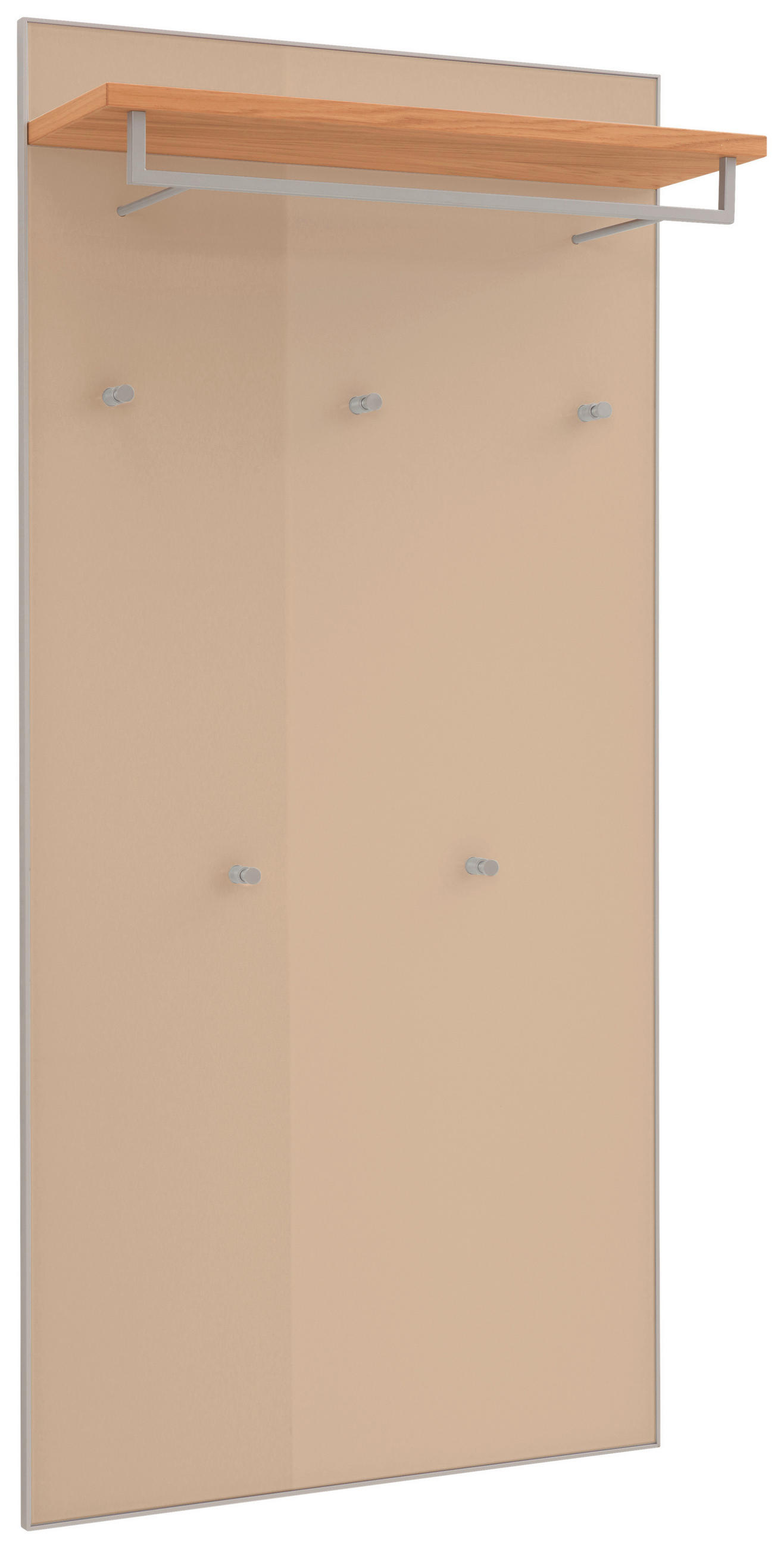 GARDEROBENPANEEL  in 80/170/27 cm  - Eichefarben/Sahara, Design, Glas/Holz (80/170/27cm)