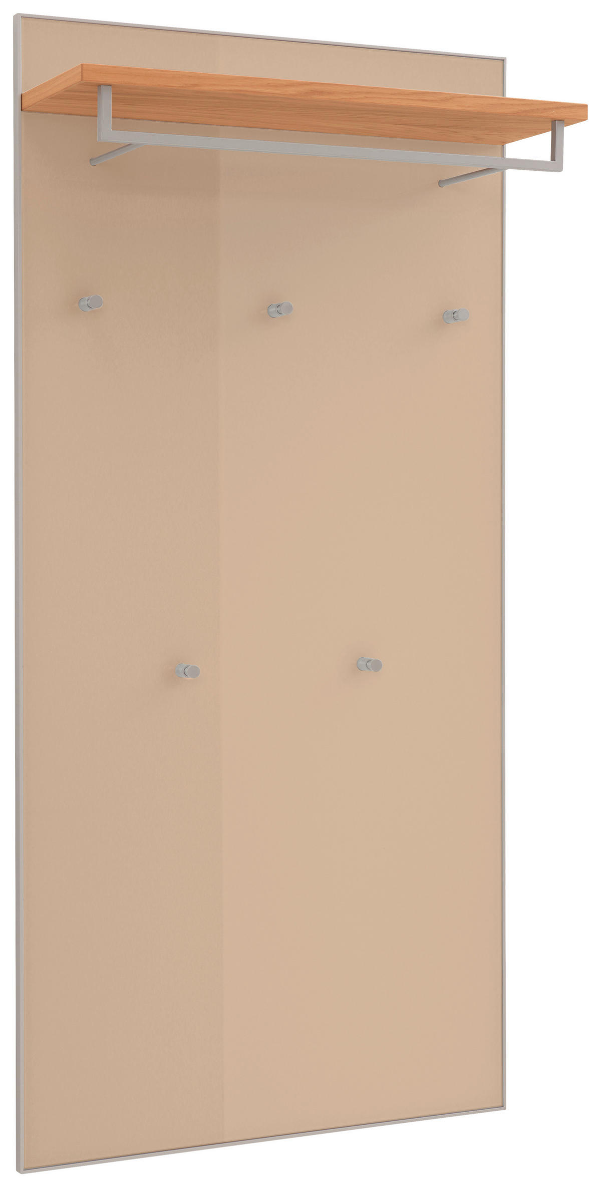 GARDEROBENPANEEL  in 80/170/27 cm  - Eichefarben/Sahara, Design, Glas/Holz (80/170/27cm)