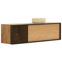 HÄNGEELEMENT Eichefarben  125/36/37 cm  - Eichefarben/Anthrazit, Design, Glas/Holz (125/36/37cm) - Schöner Wohnen